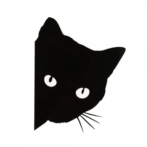 12x14.5cm Cat Face Peering Car Stickers Decals Cat Decorative Sticker