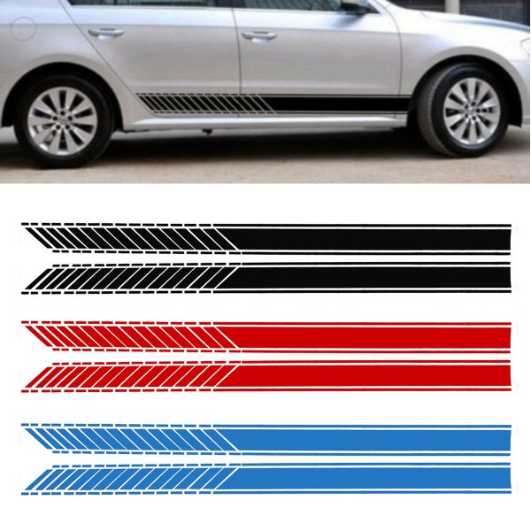 12x190cm Universal Car Racing Stripe Vinyl Side Sticker Lower Door Panel LIB