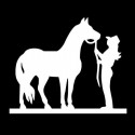 14x11.5cm Horse Pulling Reflective Car Stickers Auto Truck Vehicle Motorcycle Decal