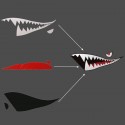 150cmx50cm Shark Month Teeth Vinyl Sticker Car Body Exterior Scratch Cover Decal Waterproof