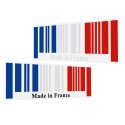 25x9cm PVC Car Made In France Bar Code Stickers Graphic Decal Decoration Universal