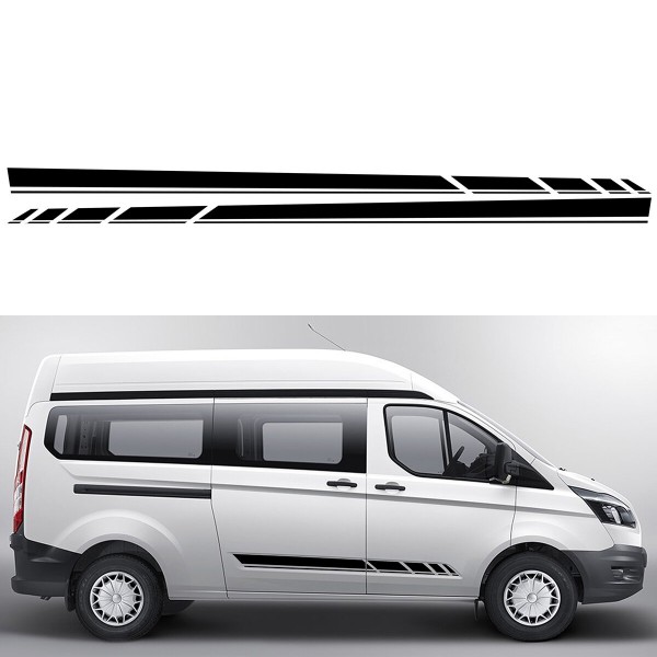 2PCS 240x11cm Side Body Stripe Sticker Decal For VW Transporter T4 T5 T6 Camper