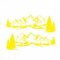 2PCS Decal Stickers Side Body Large Mountains For Camper Motorhome Van Caravan RVS