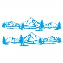 2PCS Side Body Stickers Decal Mountain Forest For Camper Van Motorhome Off Road Car