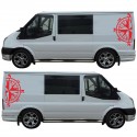 2PCS Side Stickers Decals Compass For VW Multivan Transporter Caravelle T4 T5 T6