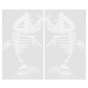 2PCS Skelett Fish Fisch Auto Vinyl Auto Decal Aufkleber Tuning Sticker