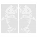 2PCS Skelett Fish Fisch Auto Vinyl Auto Decal Aufkleber Tuning Sticker