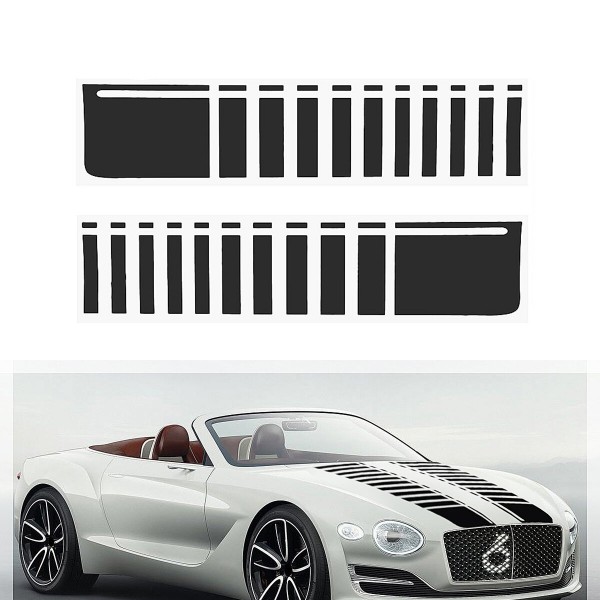 2PCS Universal Auto Car Truck Hood Bonnet Stripe Sticker Decal Vinyl Racing Sport