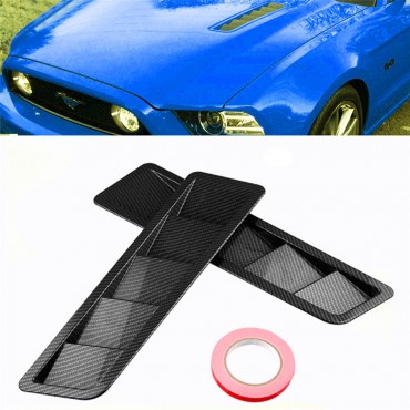 2Pcs ABS Car Side Vent Air Flow Fender Cover Trim Intake Cooling Panel Stickers for Ford Mustang