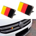 2Pcs Aluminium German Germany Flag Badge Grille Emblem Decal Universal Decoration