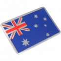 2Pcs Aluminum Alloy 3D Badge Austrlia Australian Flag Pattern Sticker Emblem Decoration