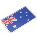 2Pcs Aluminum Alloy 3D Badge Austrlia Australian Flag Pattern Sticker Emblem Decoration