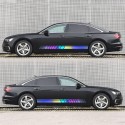 2Pcs Car Side Body Vinyl Decal Stickers Stripe Laser Decals Graphics Universal
