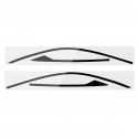 2Pcs Window Frame Sticker Decals Trim For Honda Civic Coupe 2 Door