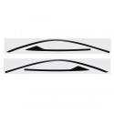 2Pcs Window Frame Sticker Decals Trim For Honda Civic Coupe 2 Door