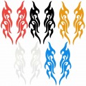 2pcs 31.5x8.7cm Car Fire Flame Vinyl Decor Decal Sticker Body Door Bumper