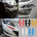 2pcs 31.5x8.7cm Car Fire Flame Vinyl Decor Decal Sticker Body Door Bumper