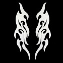 2pcs 31.5x8.7cm Car Fire Flame Vinyl Decor Decal Sticker Body Door Bumper