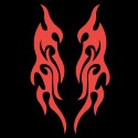 2pcs 31.5x8.7cm Car Fire Flame Vinyl Decor Decal Sticker Body Door Bumper