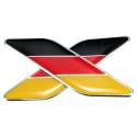 2pcs 3D German Flag Sticker Badge Emblems Decal Decor For Car Truck Bike Laptop