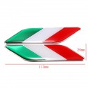 2pcs 3D Itllian Italy Flag Sticker Badge Emblems Decal Decor For Car Truck Laptop