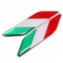 2pcs 3D Itllian Italy Flag Sticker Badge Emblems Decal Decor For Car Truck Laptop