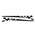 2x Car Vehicle Body Stripe Side Stickers Racing Race Skirt Vinyl Decal DIY Decor