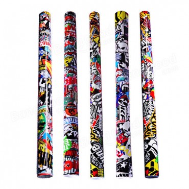 30 X 20 Inch JDM Graffiti Skullcandy Cartoon Wrap Modification Car Sticker