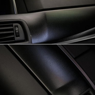 30cmx150cm Black Leather Texture Car Stickers Vinyl Wrap Car Inner Decal Film