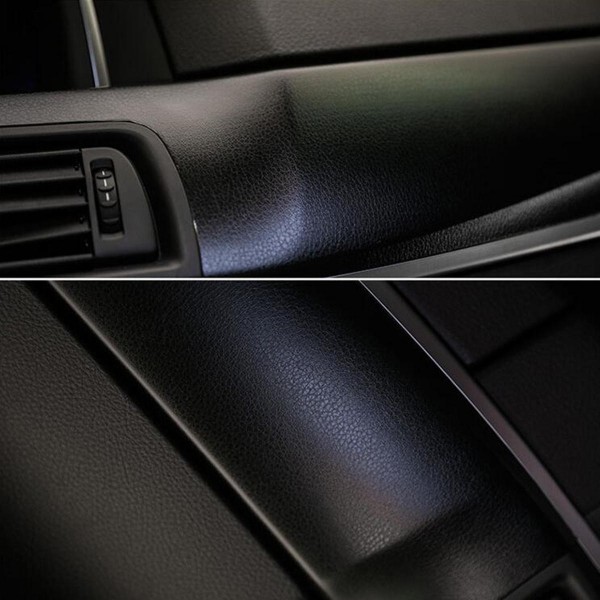 30cmx150cm Black Leather Texture Car Stickers Vinyl Wrap Car Inner Decal Film