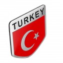 3D Aluminum Alloy Car Auto Body Sticker Decals Turkey/Sweden/Greece/Korea/Vietnam/Japan Flag