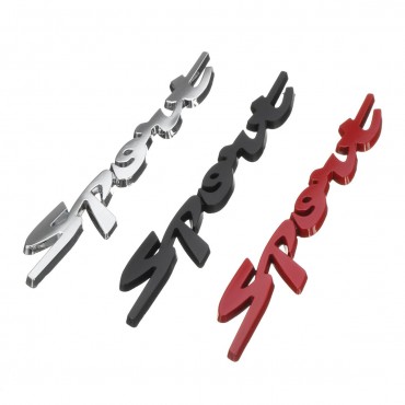 3D Chrome Sport Logo Emblem Badge Metal Decals Sticker Red/Silver/Black for Car Motor Racing