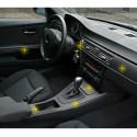 3D Matte Black Carbon Fiber Car Interior Decor Decals For BMW E90 3 Series 2005-2013