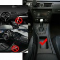 3D Matte Black Carbon Fiber Car Interior Decor Decals For BMW E90 3 Series 2005-2013