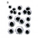 3D Simulated Bullet Holes Car Sticker Scratch Decal Waterproof Motorcycle Stickers 23X29CM