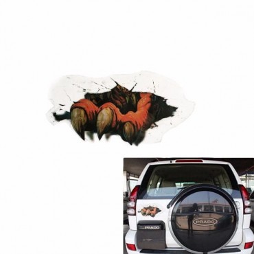 3D Simulated Car Sticker Ghost Paw Terrible Paw Stereoscopic Scratches Waterproof Decal 20X19CM 29X1