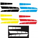 3PCS Side Body Stickers Racing Long Stripes Hood Roof Decals Decor For Car Truck