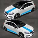 3PCS Side Body Stickers Racing Long Stripes Hood Roof Decals Decor For Car Truck