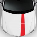 3PCS Side Body Stickers Racing Long Stripes Hood Roof Decals Decor For Car Truck