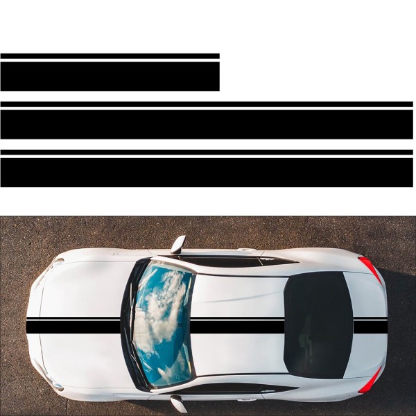 3pcs Stripe Stickers Decal Racing For Mercedes AMG Edition 1 C63 Coupe W205 C200