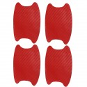 4PCS/Set Car Door Handle Cover Self-Adhesive Scratch Protective Film Carbon Look Sticker