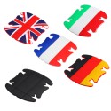 4Pcs Silicone Car Side Door Handle Guard Stickers Paint Anti-scratch Protector Mat Pad Flag Pattern