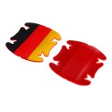 4Pcs Silicone Car Side Door Handle Guard Stickers Paint Anti-scratch Protector Mat Pad Flag Pattern