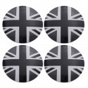 4x 56mm 3D Alloy Car Wheel Center Hub Cap Badge Flag Emblem Sticker Universal