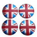 4x 56mm 3D Alloy Car Wheel Center Hub Cap Badge Flag Emblem Sticker Universal