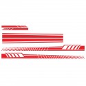 5PCS Universal Car Side Body Stripe Sticker DIY Decal Trim Hood Rear View Mirror