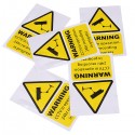 5PCS Yellow Window Warning Stickers Signs Decal CCTV In Operation