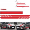 5Pcs Car Body Racing Side Door Long Sticker Hood Mirror Decal Vinyl Stickers