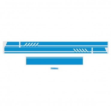 5pcs Car Side Body Racing Long Stripe Vinyl Hood Roof Decals Sticker Decor DIY
