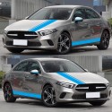 5pcs Universal Car Body Stripe DIY Sticker Decal Trim Side Hood Rear View Mirror Vinyl